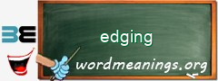 WordMeaning blackboard for edging